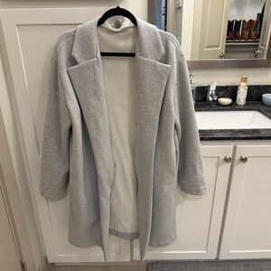Vuori grey oversized soho trench